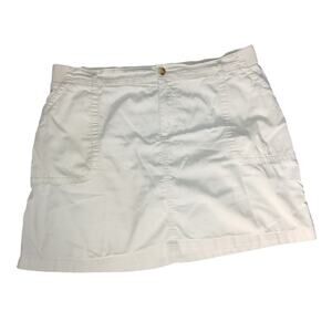 Lee Size 14 Medium Tan Cargo Skort Pockets Built in Shorts Cute Mini Skirt M